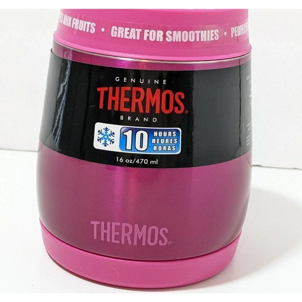 Thermos Pink Cold Cup Tumbler NEW 16oz Vacuum Insulated Stainless Steel Dome